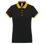 Dames-sportpolo Black / Yellow XS