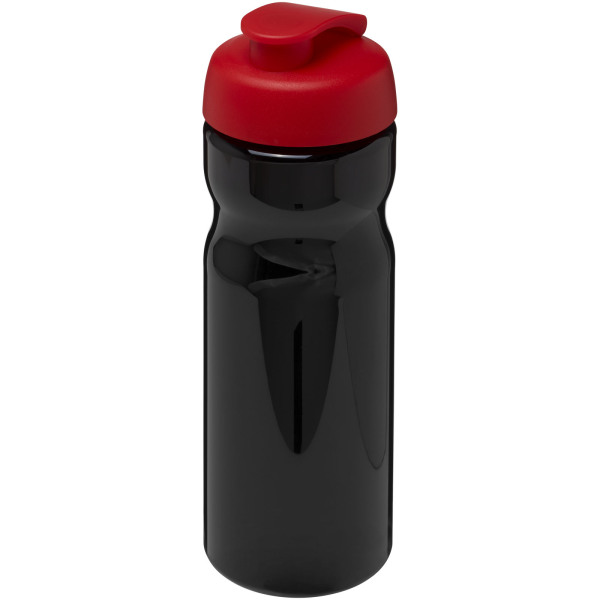 H2O Active® Base 650 ml flip lid sport bottle - Solid black/Red