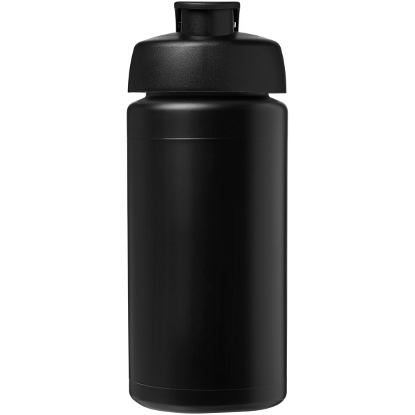 Baseline® Plus grip 500 ml flip lid sport bottle - Solid black