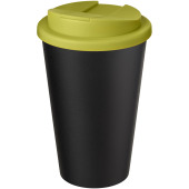 Americano® Eco 350 ml recycled krus med spildsikkert låg - Limefarvet/Ensfarvet sort