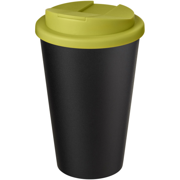 Americano® Eco 350 ml gerecyclede beker met spill-proof deksel - Lime/Zwart