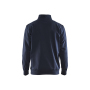 Sweatshirt bi-colour met halve rits Sweatshirt bi-colour met halve rits