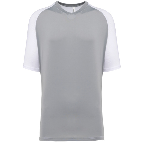 Tweekleurig padel-T-shirt met raglanmouwen voor heren White / Fine Grey XXL