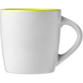 Azteek 340 ml keramische mok - Wit/Lime