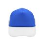 MB070 5 Panel Polyester Mesh Cap royal/wit one size