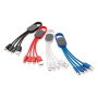 4-in-1 kabel met karabijnhaak, wit