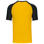 Baseball - Tweekleurig t-shirt Yellow / Black M