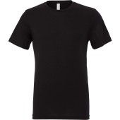 Men triblend Crew Neck T-shirt Solid Black Triblend M