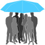3XL fibreglas golf umbrella FARE®-Doorman navy