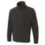 Two Tone Full Zip Fleece Jacket - M - Charcoal/Black