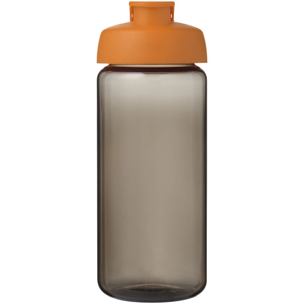 H2O Active® Octave Tritan™ 600 ml flip lid sport bottle - Charcoal/Orange