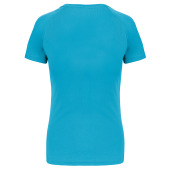 Ladies' short-sleeved sports T-shirt Light Turquoise XS