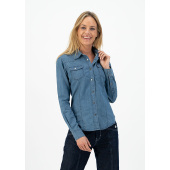 L&S Denim Shirt LS for her blue denim M