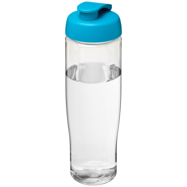 H2O Active® Tempo 700 ml sportfles met flipcapdeksel - Transparant/Aqua blauw