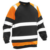 Jobman 5124 Sweatshirt Hi-Vis zwart/oranje 3xl