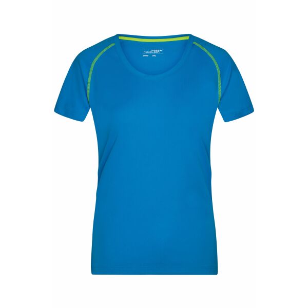 Ladies' Sports T-Shirt - bright-blue/bright-yellow - XXL