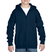 Gildan Sweater Hooded Full Zip HeavyBlend for kids Navy XS
