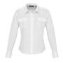 Ladies Long Sleeve Pilot Shirt, White, 10, Premier