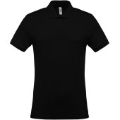 Men's short-sleeved piqué polo shirt Black 4XL