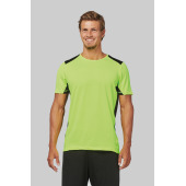 Tweekleurig sport-t-shirt Lime / Dark Grey S