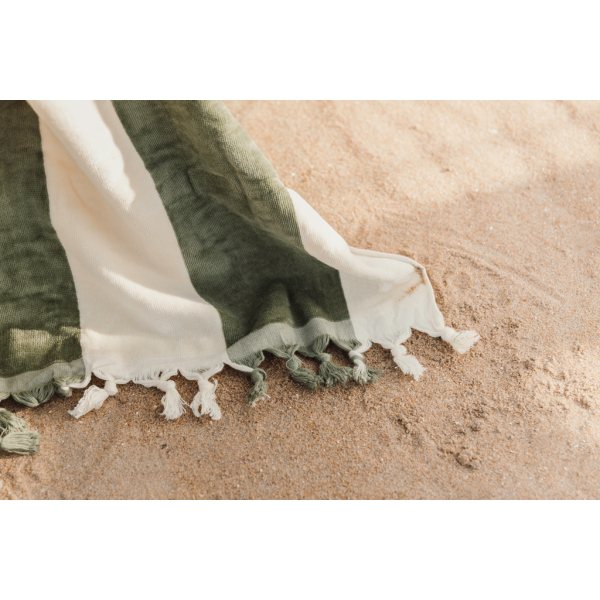 VINGA Valmer strand handdoek, groen