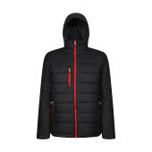 Men’s Navigate Thermal Hooded Jacket - Black/Classic Red - S