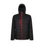 Men’s Navigate Thermal Hooded Jacket - Black/Classic Red - S