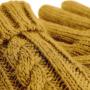 Cable Knit Melange Gloves - Navy
