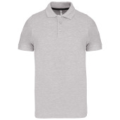 Men's short sleeve piqué polo shirt Oxford Grey XL