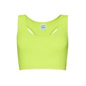 AWDis Ladies Cool Sports Crop Top, Electric Yellow, S, Just Cool