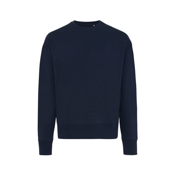 Iqoniq Kruger gerecycled katoen relaxed sweater, donkerblauw (XXS)