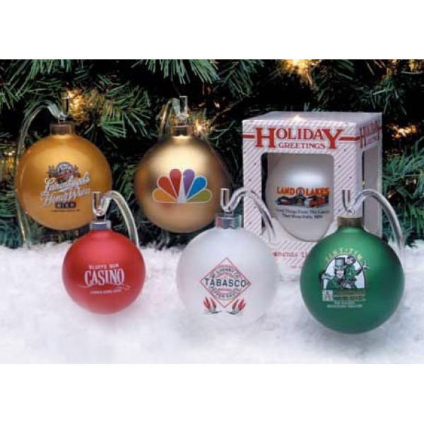 Kerstballen met reclame