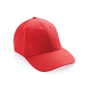 Impact 6 panel 280gr Recycled cotton cap with AWARE™ tracer, luscious red