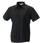 Ladies' Ss Polycotton Poplin Shirt Black XL