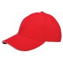 Canvas sandwich cap - Rood/Wit