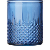 Estrel theelichthouder van gerecycled glas - Transparant blauw