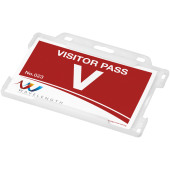 Vega kunststof badgehouder - Frosted transparant