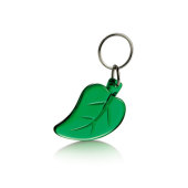 Sleutelhanger blad gerecycled transparant groen