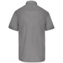 Overhemd in onderhoudsvriendelijk polykatoen-popeline korte mouwen heren Silver XS