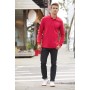 Premium Cotton® Adult Long Sleeve Double Piqué Polo Red XXL