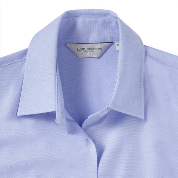 RUS Ladies Shortsleeve Clas. Oxford Shirt, Oxford Blue, 6XL