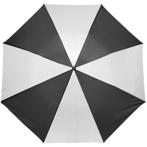 Polyester (190T) paraplu Mimi zwart/wit