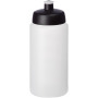 Baseline® Plus grip 500 ml sports lid sport bottle - Transparent/Solid black
