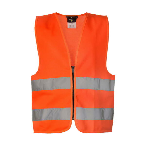 Safety Zipper Vest for Kids "Aalborg" - Orange - 2XS