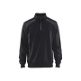 Sweatshirt bi-colour met halve rits Sweatshirt bi-colour met halve rits