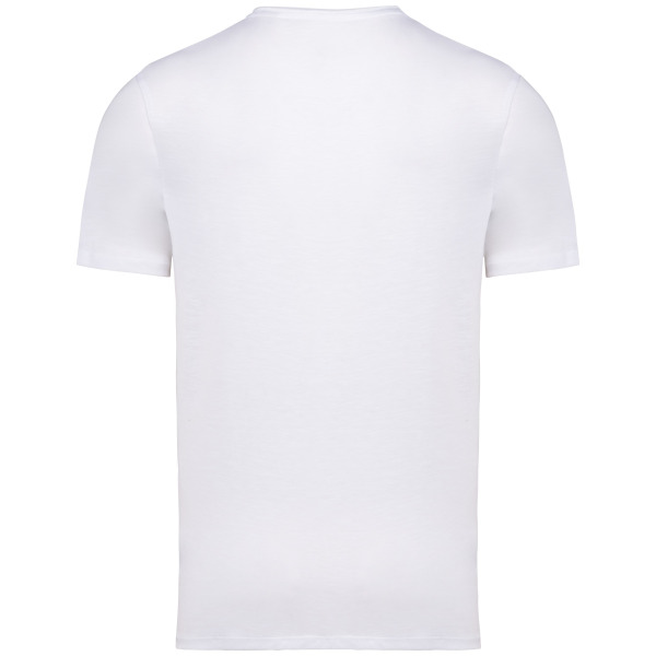 Slub heren T-shirt met onafgewerkte randen - 130 gr/m2 White S