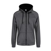 AWDis Contrast Sports Polyester Zoodie, Steel Grey/Jet Black, 3XL, Just Hoods