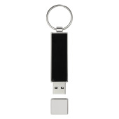 Rechthoekige oplichtende USB - Wit/Zwart/Zilver - 1GB