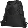 Adventure recycled insulated drawstring bag 9L - Solid black