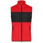 Men's Fleece Vest - red/black - S